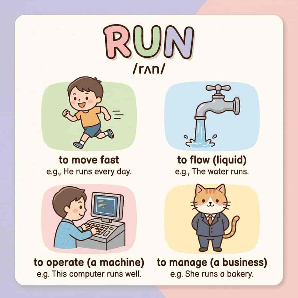 English word usage tutorial generated with Ketchup AI AI text to image